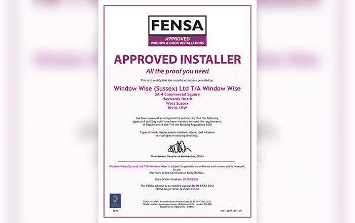 What is a FENSA certificate