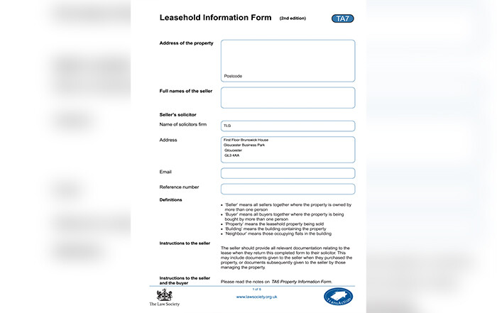 What is Leasehold Information Form TA7?